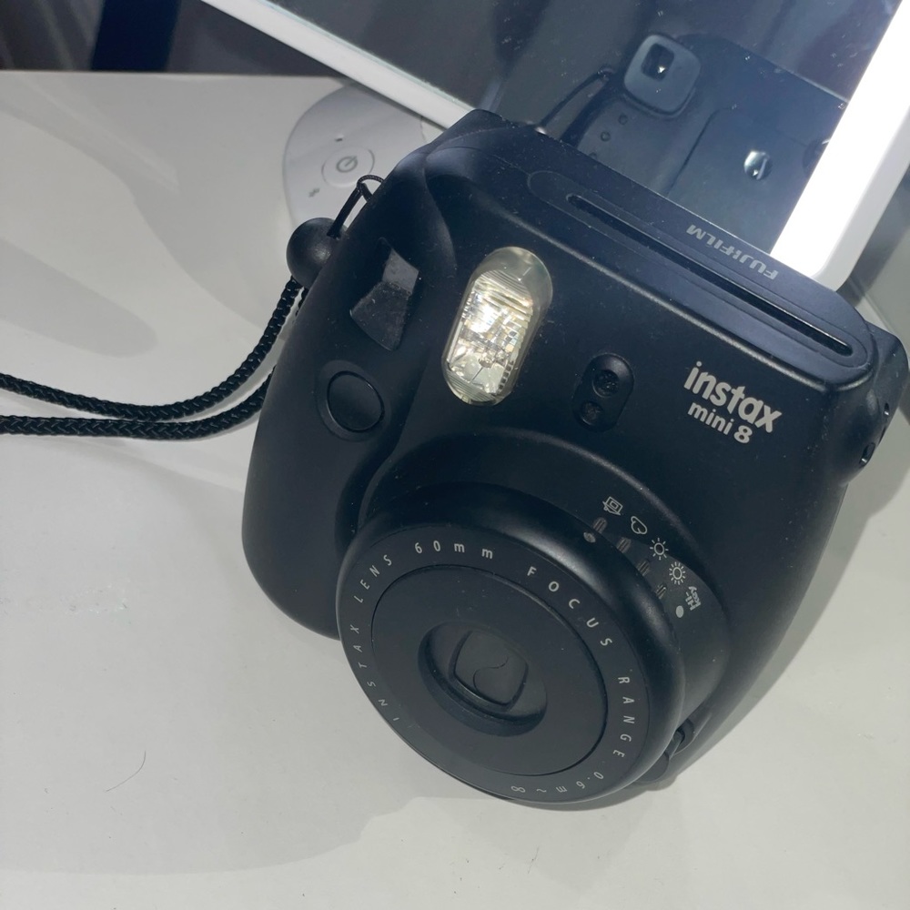 Fujifilm instax mini 8, camera, black, used 3 times but still in good condition